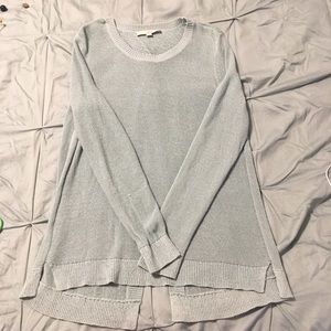 LOFT Seaglass Green Open Back Sweater